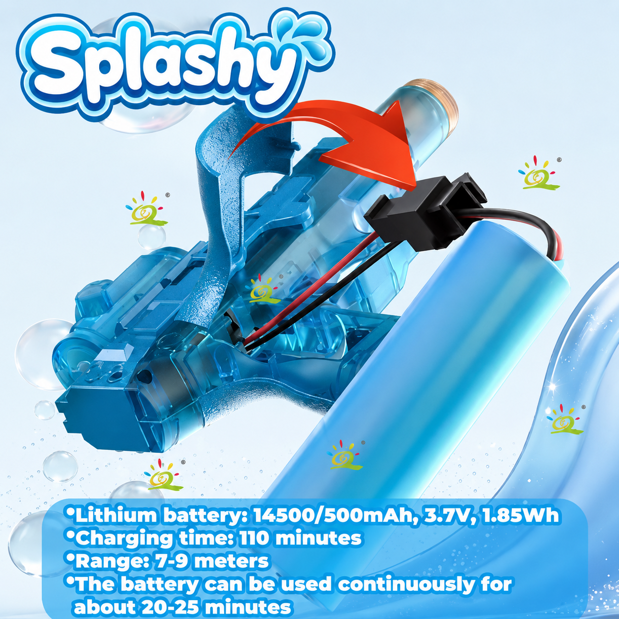 Splashy — Pistola de agua de alta presión